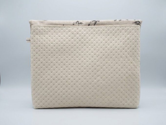 Pochette à livre ALICE - Simili et fleurs