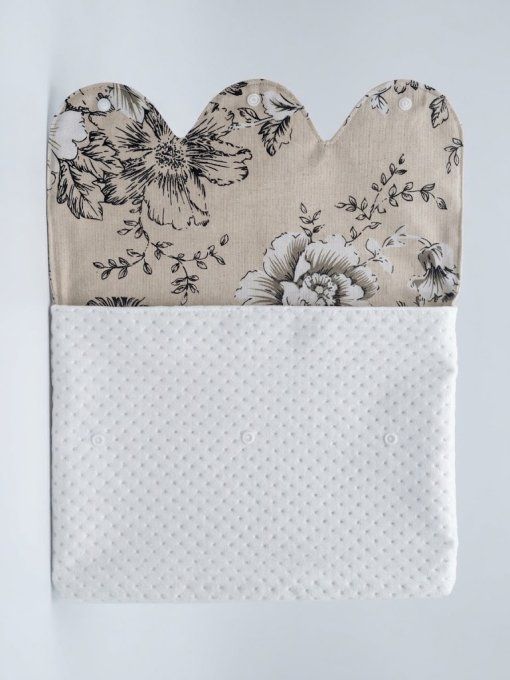 Pochette à livre ALICE - Simili et fleurs