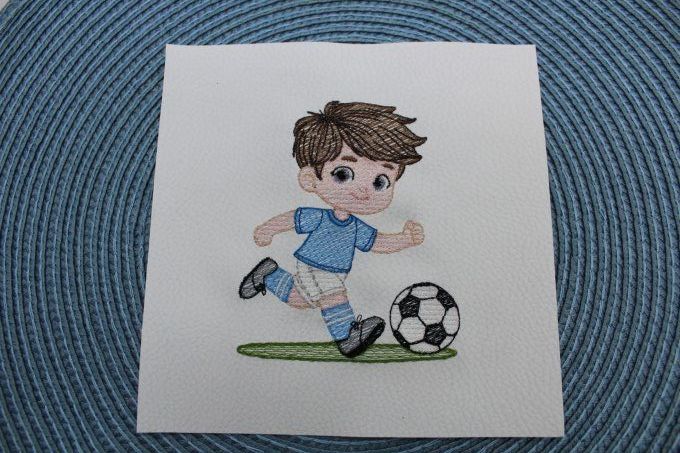 Coupon brodé Garçon Foot