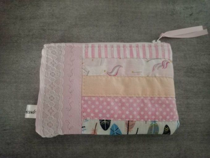 Trousse LILOU - Patchwork rose